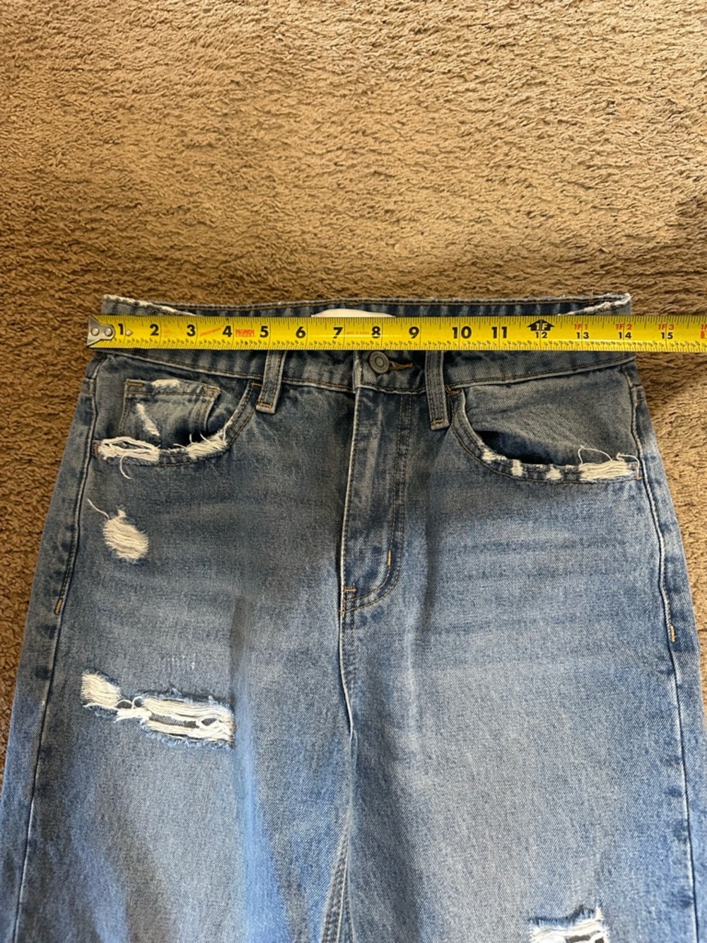 Flying Monkey Women’s Distressed High Rise Blue Jeans Size 26 - Picture 3 of 8